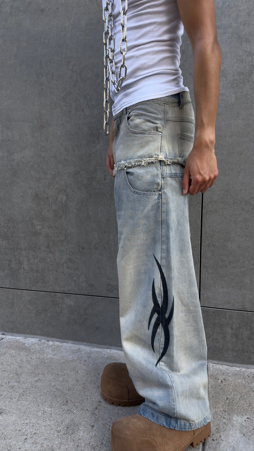 "VENGEANCE" DOUBLEWAIST DENIM